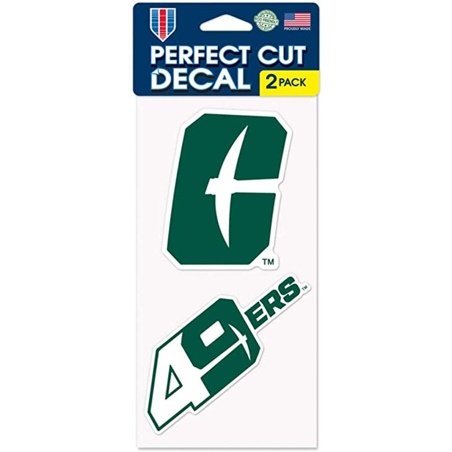 University Of North Carolina-Charlotte 49ers 2020 Logo - Set of Two 4x4 Die Cut Decals