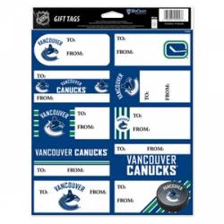 Vancouver Canucks - Sheet of 10 Gift Tag Labels