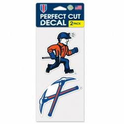 University Of Wisconsin Platteville Pioneers - Set of Two 4x4 Die Cut Decals