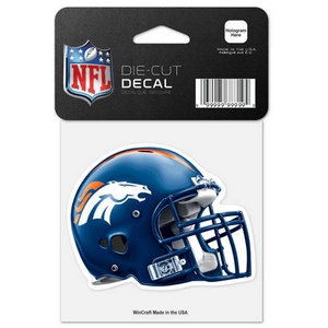 Denver Broncos Helmet - 4x4 Die Cut Decal