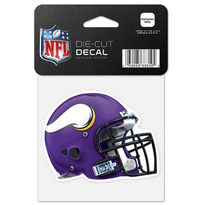 Minnesota Vikings Helmet - 4x4 Die Cut 