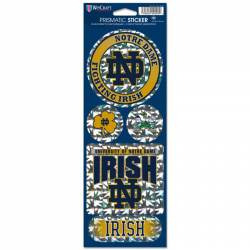 University Of Notre Dame Fighting Irish - Set of 5 Prismatic Decal Sheet