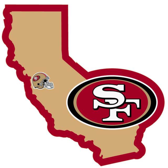 San Francisco 49ers Home State Logo - Vinyl Sticker