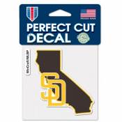 San Diego Padres 2020 Logo Home State California - 4x4 Die Cut Decal