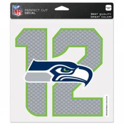 Seattle Seahawks #12th Man - 8x8 Full Color Die Cut Decal