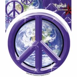 Purple Earth Peach Sign - Vinyl Sticker