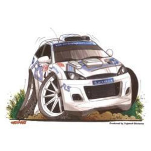 White Ford Focus Rally - Sticker at Sticker Shoppe