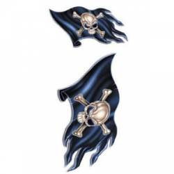 Skull & Pirate Flags - Set of 2 Sticker Sheet