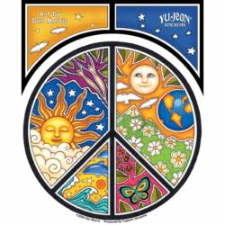 Dan Morris Peace Sign Sun - Vinyl Sticker