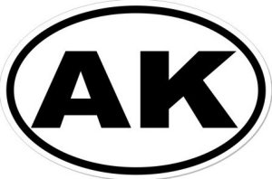 AK Alaska - Oval Sticker at Sticker Shoppe