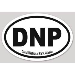 Denali Park Alaska - Oval Sticker