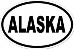 Nome Alaska Oval Bumper Sticker or Helmet Sticker D1654 Euro Oval 