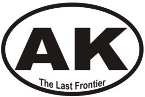 Last Frontier Alaska - Oval Sticker