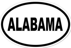 ALABAMA - Oval Sticker