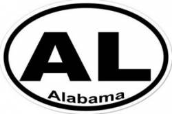 AL Alabama - Oval Sticker