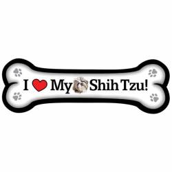 I Love My Shih Tzu - Dog Bone Magnet