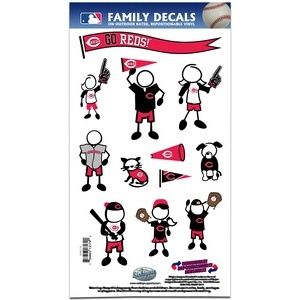 Cincinnati Reds - 6x11 Medium Family Decal Set at Sticker Shoppe