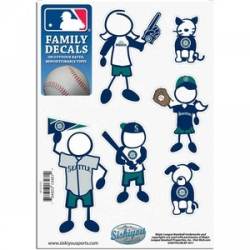 Seattle Mariners - 5x7 Small Family Decal Set