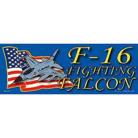 Air Force F-16 Fighting Falcon Airplane Jet BUMPER STICKER 