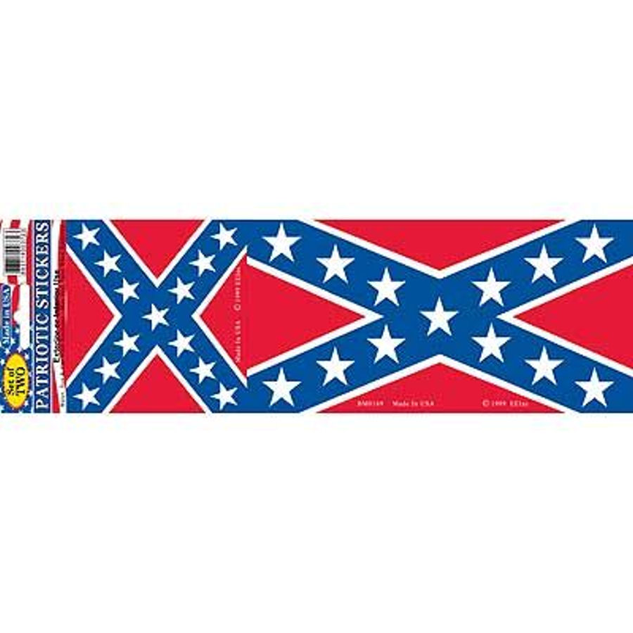 Confederate Rebel Flag Set Of 2 Stickers At Sticker Shoppe