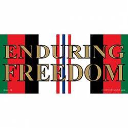 Afghanistan War Service Ribbon Enduring Freedom - Bumper Sticker