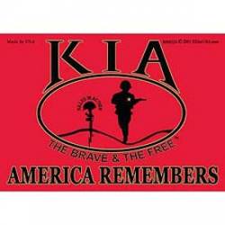 KIA America Remembers Black & Red - Bumper Sticker