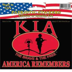 KIA America Remembers Red & Black - Bumper Sticker