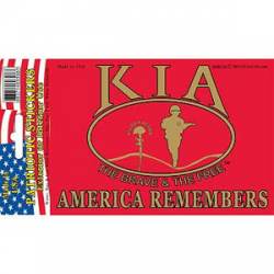 KIA America Remembers Gold & Red - Bumper Sticker