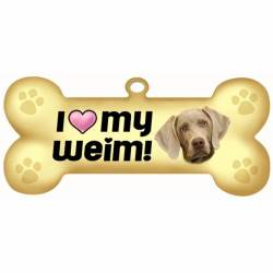 I Love My Weimaraner Beige - Bone Magnet
