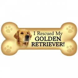 I Rescued My Golden Retriever - Bone Magnet