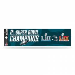Philadelphia Eagles 2 Time Super Bowl Champions - Bumper Sticker