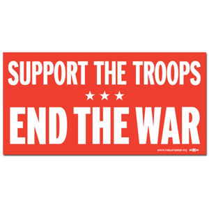 Support The Troops End The War - Sticker