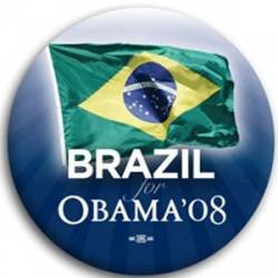 Brazil for Barack Obama - Button
