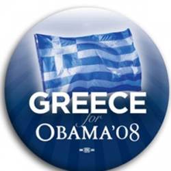 Greece for Barack Obama - Button
