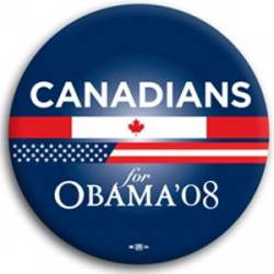 Canadians Americans for Barack Obama - Button