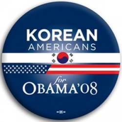 Korean Americans for Barack Obama - Button