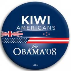 Kiwi Americans for Barack Obama - Button