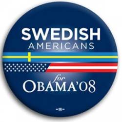 Swedish Americans for Barack Obama - Button