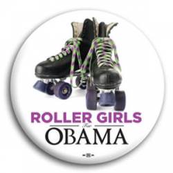 Roller Girls for Obama - Button