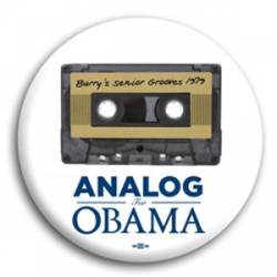 Analog for Obama - Button