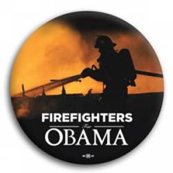 Firefighters for Obama - Button