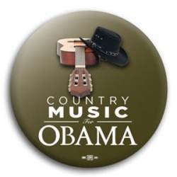 Country Music for Obama - Button