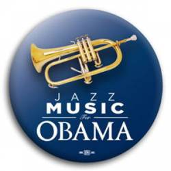 Jazz Music for Obama - Button