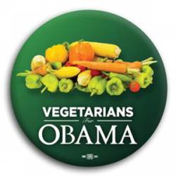 Vegetarians for Obama - Button