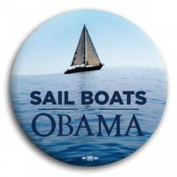 Sail Boats for Obama - Button