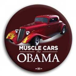 Muscle Cars for Obama - Button