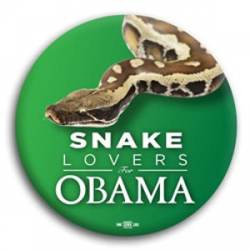Snake Lovers for Obama - Button