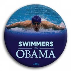 Swimmers for Obama - Button