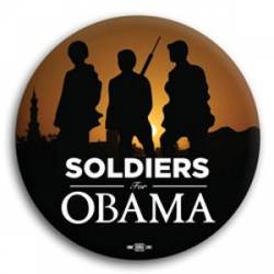 Soldiers for Obama - Button