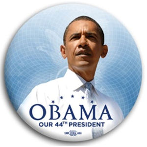 Obama Our 44th President - Button at Sticker Shoppe